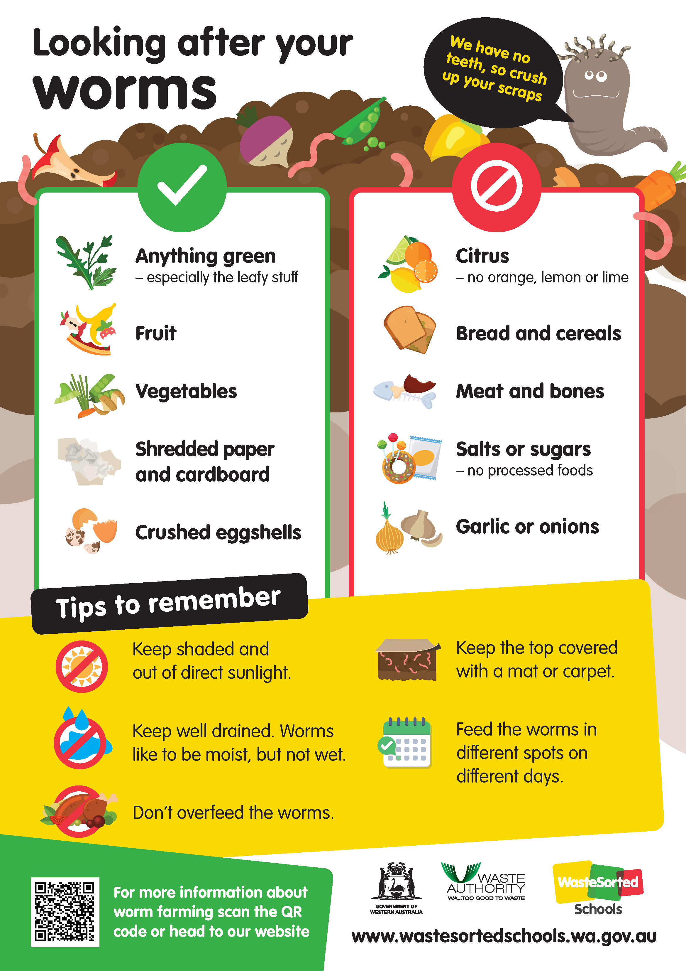 Worm farm informative poster